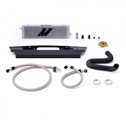 Mishimoto Oil Cooler Kit w/ Thermostat (Silver), 2015+ Mustang GT