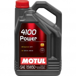 Motul 4100 Power Engine Oil (15W50, 5 Liters)