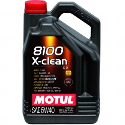 Motul 8100 X-Clean Full Synthetic Engine Oil (5W40, 5 Liters)