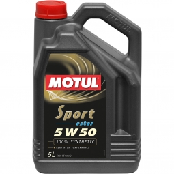 Motul SPORT Full Synthetic Engine Oil (5W50, 5 Liters)