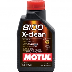 Motul 8100 X-Clean Full Synthetic Engine Oil (5W40, 1 Liter)