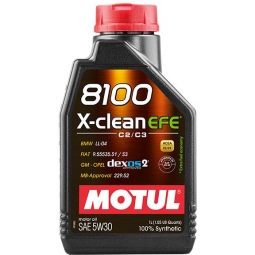 Motul 8100 X-Clean EFE 100% Synthetic Engine Oil (5W30, 1 Liter)
