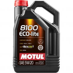Motul 8100 ECO-lite Full Synthetic Engine Oil (5W20, 5 Liters)