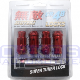 Muteki SR48 Lock Set (12x1.25mm, Set/4, Red)