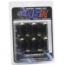 Muteki SR45R Open End Lugs (12x1.5mm, Set/20, Black)