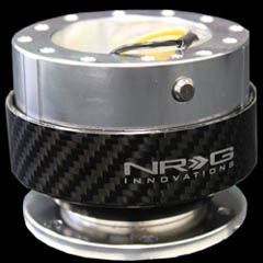 NRG Gen 1.0 Quick Release - Silver Body w/ Carbon Fiber Ring