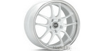 Enkei PF01 Wheels Staggered Combo (17x8 +50 / 17x9 +60, 5x114.3) White w/ Machined Lip