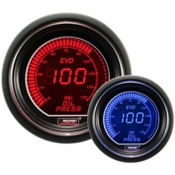 Prosport EVO Series Oil Pressure Gauge (METRIC, 52mm, Blue/Red)