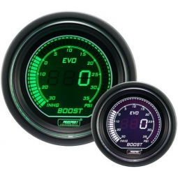 Prosport EVO Series Boost Gauge (52mm, Green & White)