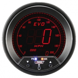 Prosport EVO Series Electric Speedometer Gauge (85mm, 4 Color, Peak/Warn)