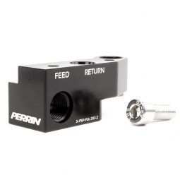 Perrin Junction Block for Top Feed Fuel Rail w/ FPR & -6 Fittings, '07-'12 Legacy GT