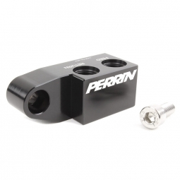 Perrin Junction Block for Side Feed Fuel Rail w/ Pass Through -6 Fittings, '04-'06 STi