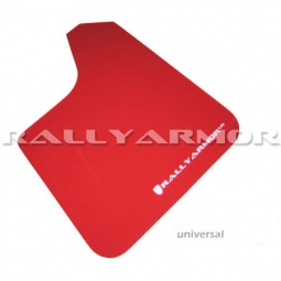 Rally Armor UR Mud Flaps (Red w/ White Logo, Universal - No HW)