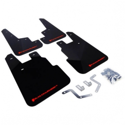 Rally Armor UR Mud Flaps (Black w/ Red Logo), 2014-2018 Forester