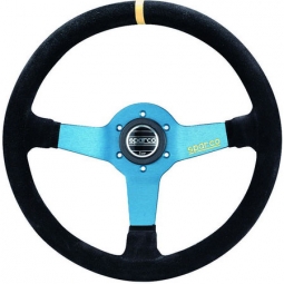 Sparco L550 Steering Wheel (Blue Center w/ Black Suede)