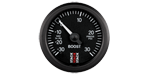 Stack Boost Pressure Gauge (-30inHg to +30psi, 52mm, Mechanical, Black)