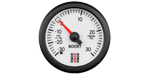 Stack Boost Pressure Gauge (-30inHg to +30psi, 52mm, Mechanical, White)