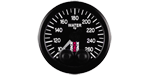 Stack Water Temperature Gauge (100-260F, 52mm, Pro-Control, Black)