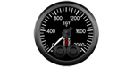 Stack Exhaust Gas Temperature (EGT) Gauge (0-2000F, 52mm, Pro-Control, Black)
