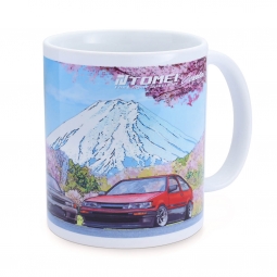 Tomei Mug White GDB/BNR32/AE86 Cherry Blossom Mt. Fuji