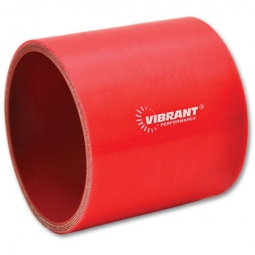 Vibrant Silicone Straight Coupler (1" I.D. x 3" Long) Red