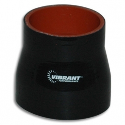 Vibrant Silicone Reinforced Transition Coupler (2.25" x 2.5" x 3" Long, Black)