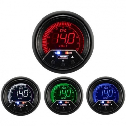Prosport Premium EVO Volt Gauge (60mm, 4 Color, Peak/Warn)