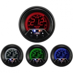 Prosport Premium EVO Water Temp Gauge (60mm, 4 Color, Peak/Warn)