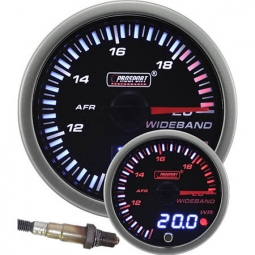 Prosport JDM Series Wideband (AFR) Gauge (60mm, Amber/White, Peak/Warn)