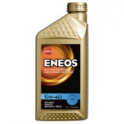 Eneos Fully Synthetic Euro Engine Oil (5W-40, 1 Quart)