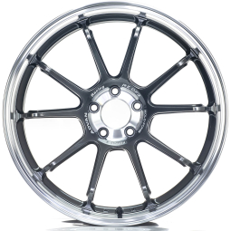 ADVAN RZ-DF2 Wheel - 19x10 / +25 / 5x114.3 - Diamond Cut & Hyper Platinum Black