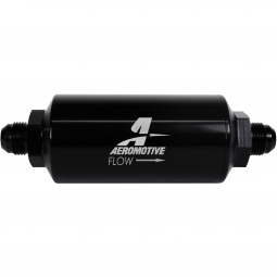 Aeromotive In-Line Filter (-08AN w/ 10 Micron Microglass Element, Black)