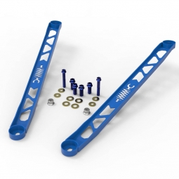 aFe Front Strut Tower Brace (304 Stainless, Blue), '20-'24 GR Supra (A90)