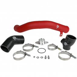 aFe Intercooler Charge Pipe Kit (Hot Side, 2.5in, Red), 2015-2021 WRX