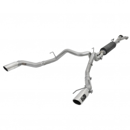 aFe Rebel Series 3in > 3-1/2in Cat-Back Exhaust w/ Polished Tips, '17-'20 F-150 Raptor