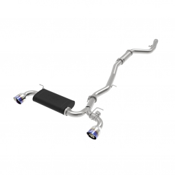 aFe Takeda Cat-Back Exhaust System w/ Blue Flame Tips (3in > 2.5in, 304SS), '20-'21 GR Supra (A90)