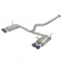 aFe Takeda Cat-Back Exhaust System w/ Blue Flame Tips (3in, 304SS), '15-'21 STi & '15-'21 WRX