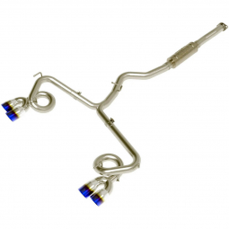 aFe Takeda Cat-Back Exhaust System w/ Blue Flame Tips (3" > 2.5", 304SS), '15-'21 WRX & STi