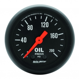 AutoMeter Z-Series Oil Pressure Gauge (52mm, 0-200 PSI)