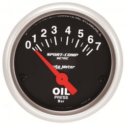 AutoMeter Sport Comp Series Oil Pressure Gauge (52mm, 0-7 Bar)
