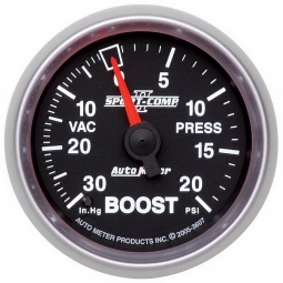 AutoMeter Sport-Comp II Boost Gauge (52mm, 30 In. Hg - 20 PSI)
