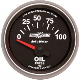 AutoMeter Sport-Comp II Oil Pressure Gauge (52mm, 0-100 PSI)