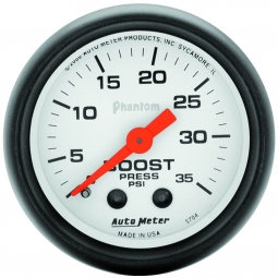 AutoMeter Phantom Series Boost Gauge (52mm, 0-35 PSI)