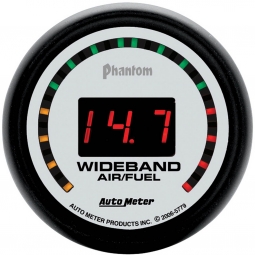 AutoMeter Phantom Series Air / Fuel Ratio (AFR) Gauge (52mm, 10:1-17:1 AFR)