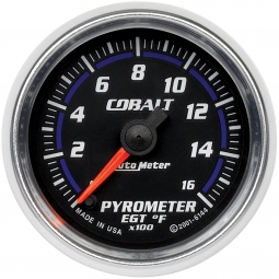 AutoMeter Cobalt Series Exhaust Gas Temperature (EGT) Gauge (52mm, 0-1600 F)