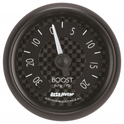 AutoMeter GT Series Boost Gauge (2 1/16in, -30-20 PSI)