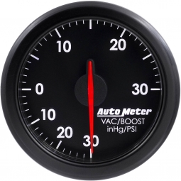 AutoMeter AIRDRIVE Boost Gauge (52mm, 30 In. Hg - 30 PSI, Black)