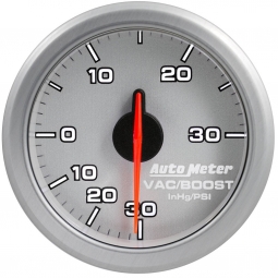 AutoMeter AIRDRIVE Boost Gauge (52mm, 30 In. Hg - 30 PSI, Silver)