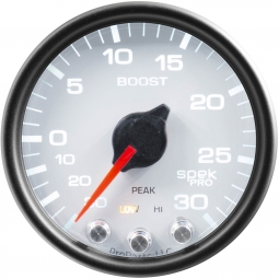 AutoMeter SPEK-PRO Boost Gauge (52mm, 30 In. Hg - 30 PSI, White/Black)