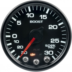 AutoMeter SPEK-PRO Boost Gauge (52mm, 30 In. Hg - 30 PSI, Black/Black)